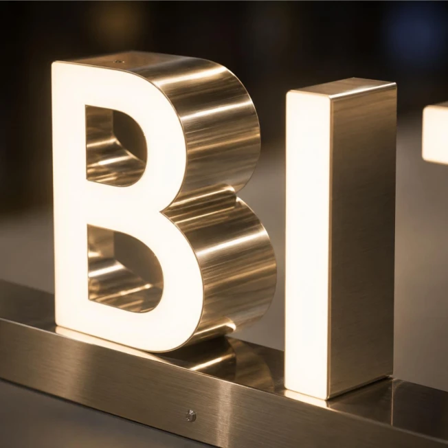 Individual 3D letters